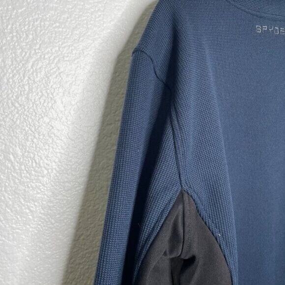 Spyder Mens Jacket Size M Blue Black Long Sleeve Full Zip Warm Color Block - Picture 7 of 16